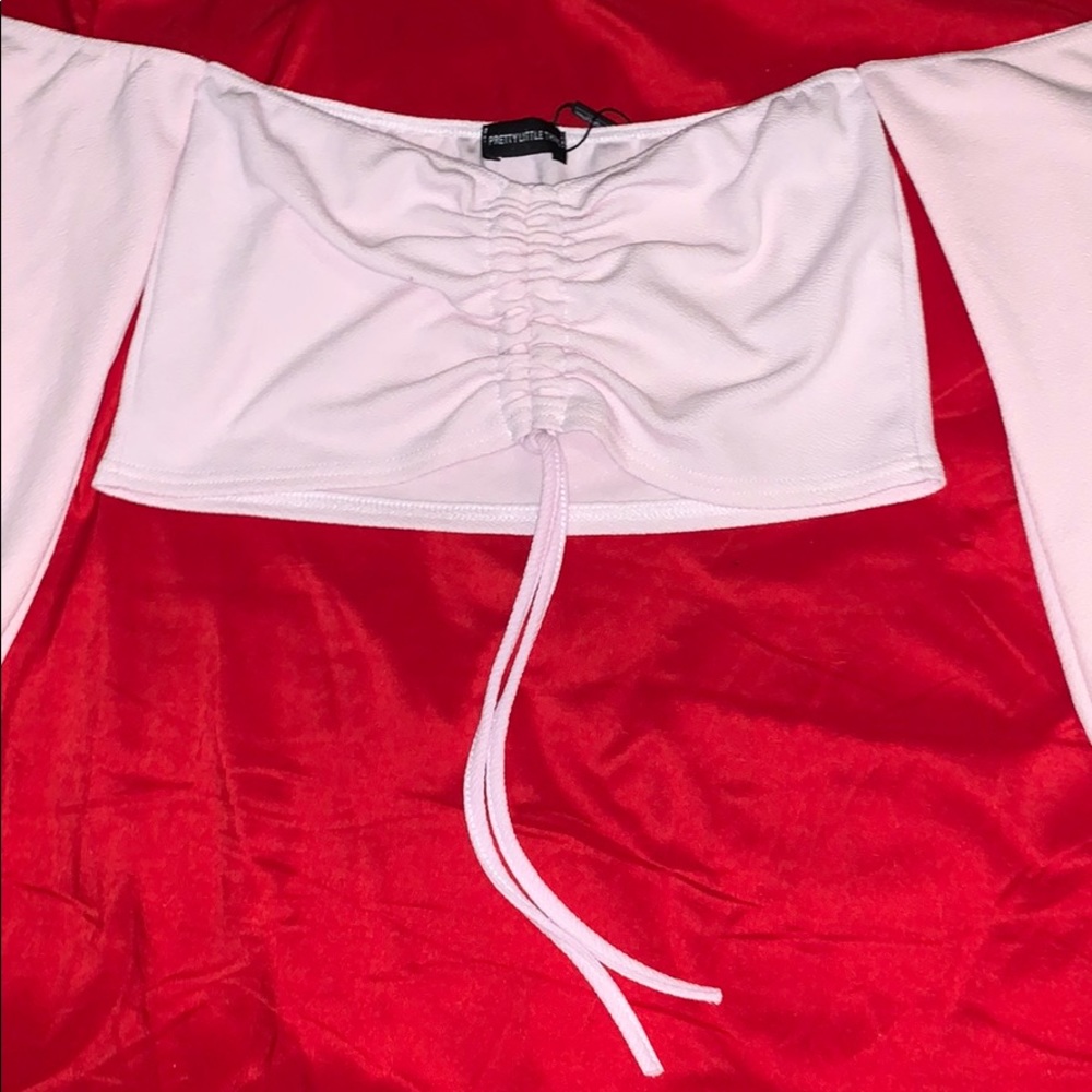 BABY PINK PRETTY LITTLE THING CROP TOP LARGE